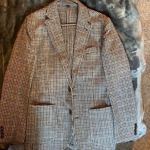 J.Crew houndstooth brown and black wool sport coat